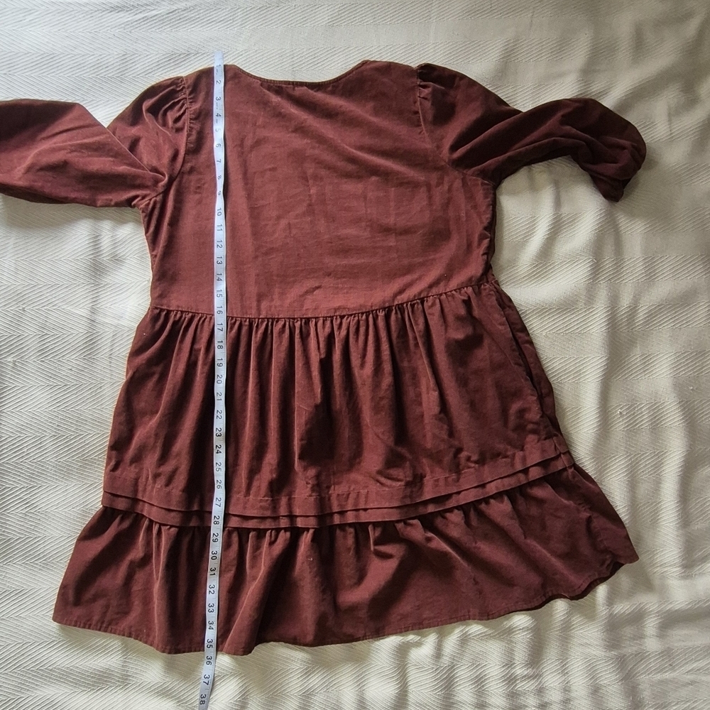 Rust Brown Women's Tiered Dress - Picture 5 of 7